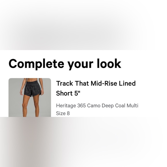 Track That Short— mid-rise size 8 - Picture 1 of 3